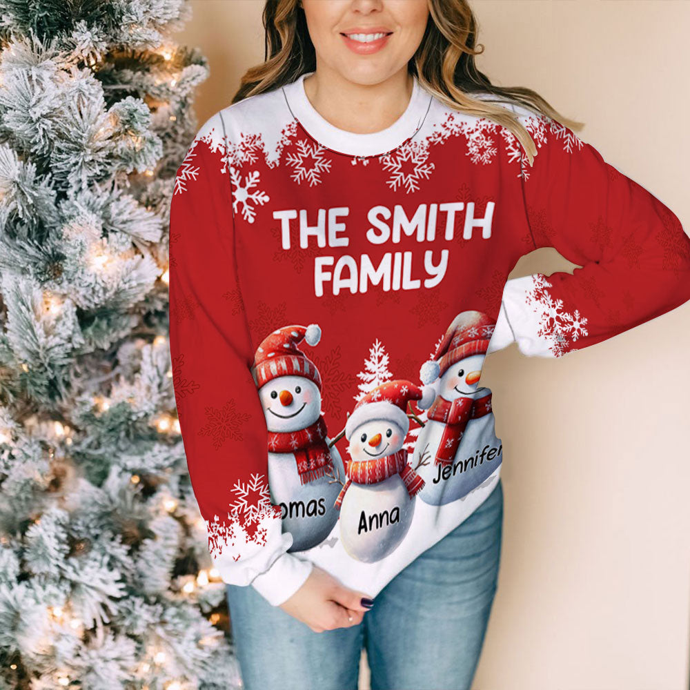 Family Together Christmas - Personalized Custom All-Over-Print Sweatshirt