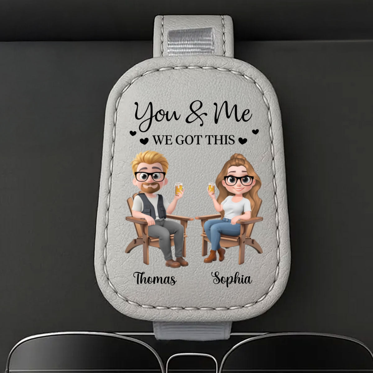 You And Me Got This - Personalized Custom Sunglasses Holder For Car Visor