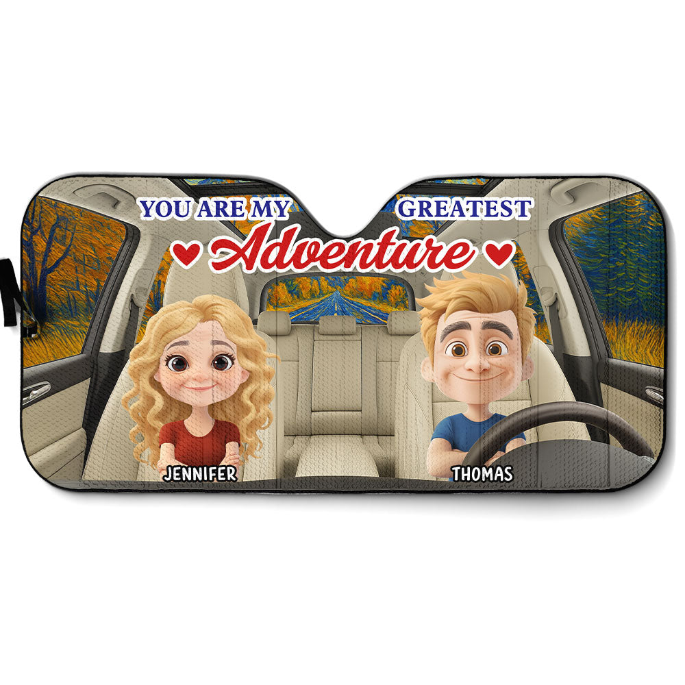 Greatest Adventure - Personalized Custom Car Sunshade