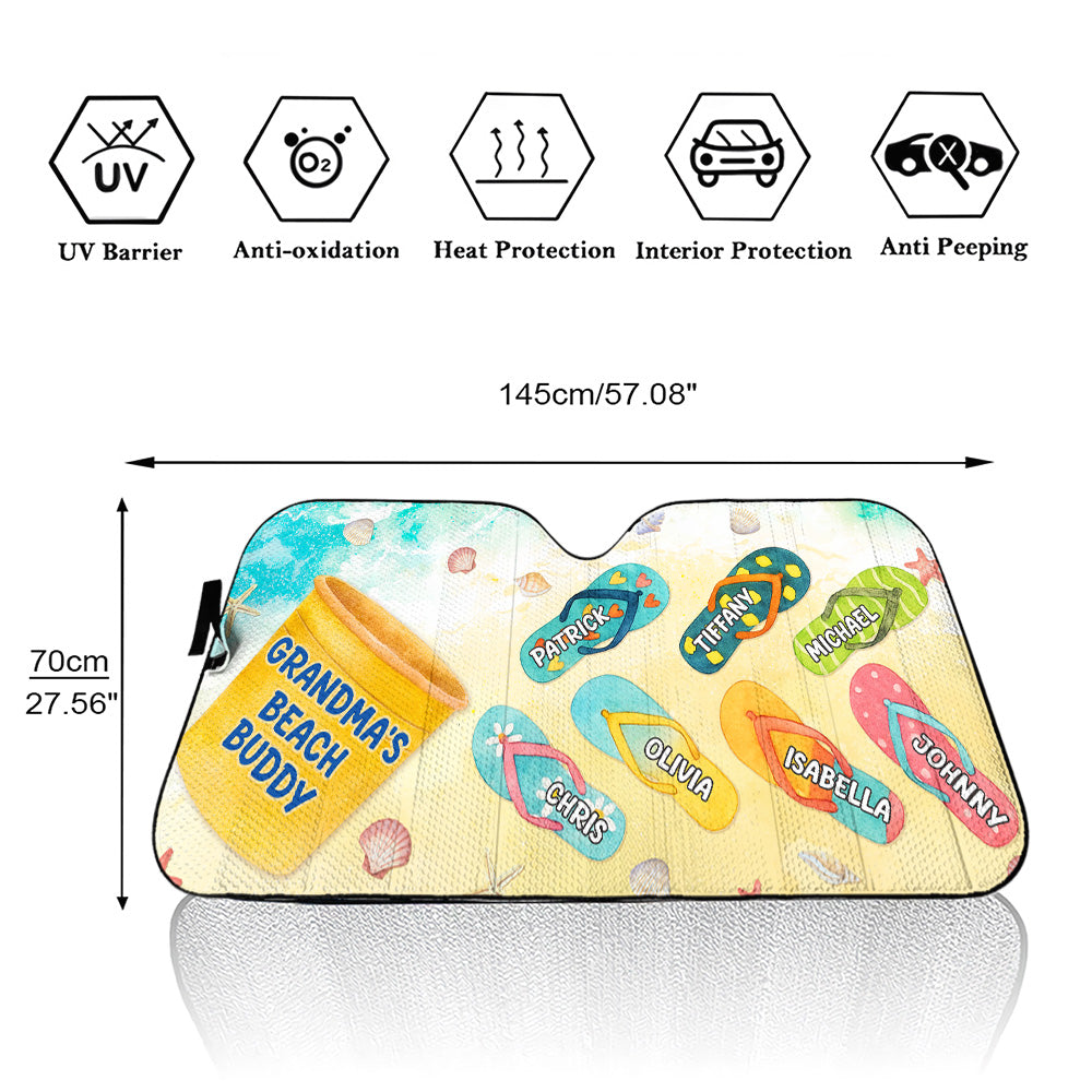 Grandma Beach Buddy - Personalized Custom Car Sunshade