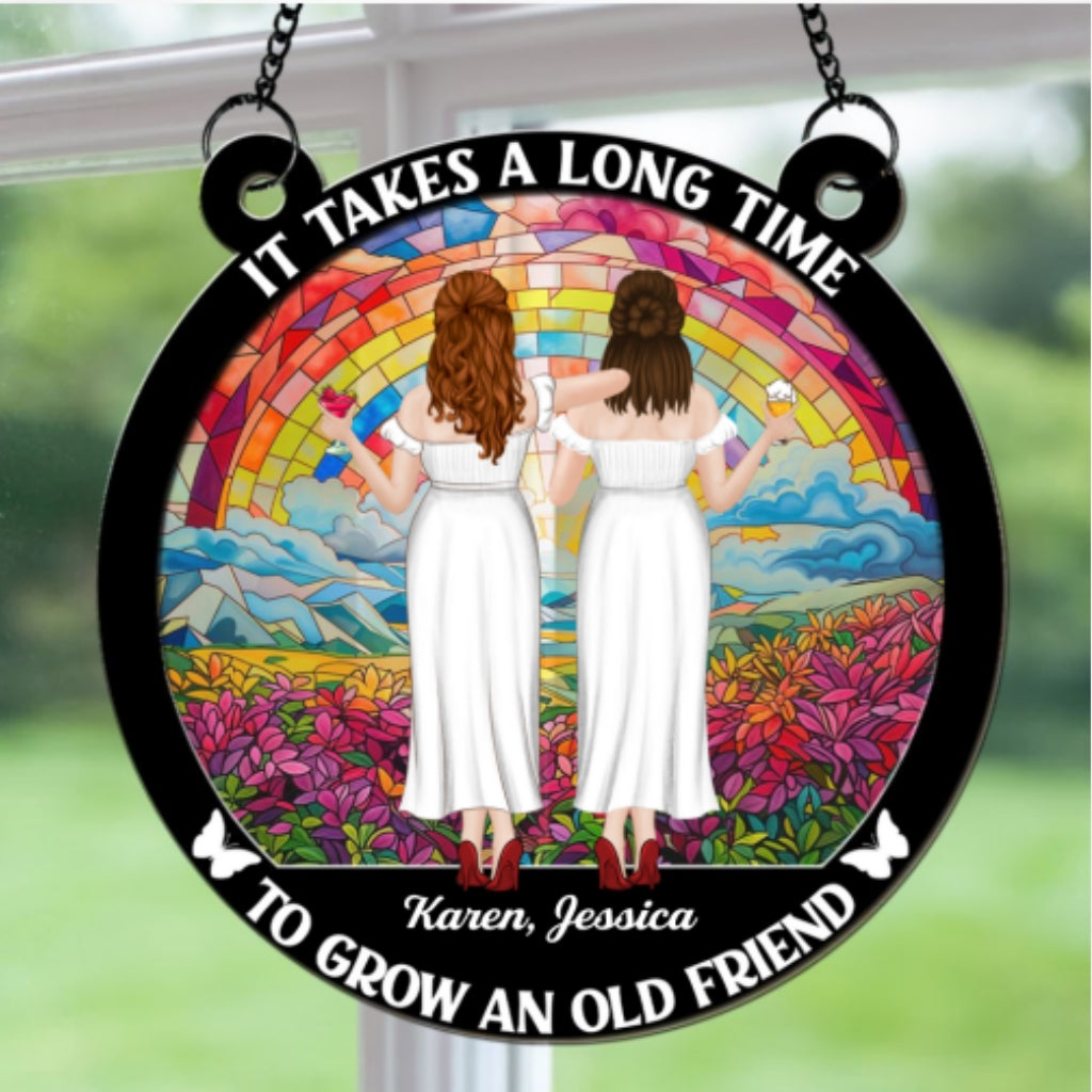 Old Friends - Personalized Custom Suncatcher