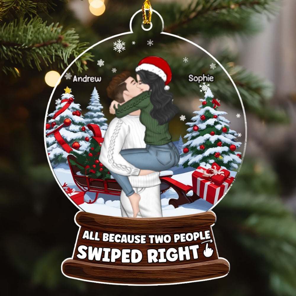 All Because Two People - Personalized Custom Acrylic Ornament