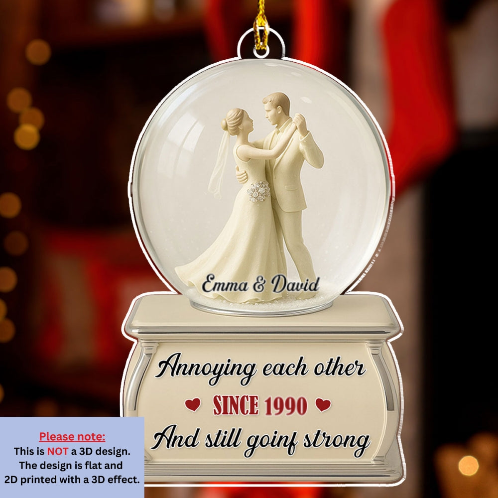 Dancing Couple Snow Globe - Personalized Custom Acrylic Ornament