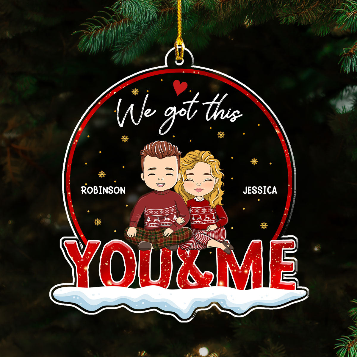 Together You And Me - Personalized Custom Acrylic Ornament