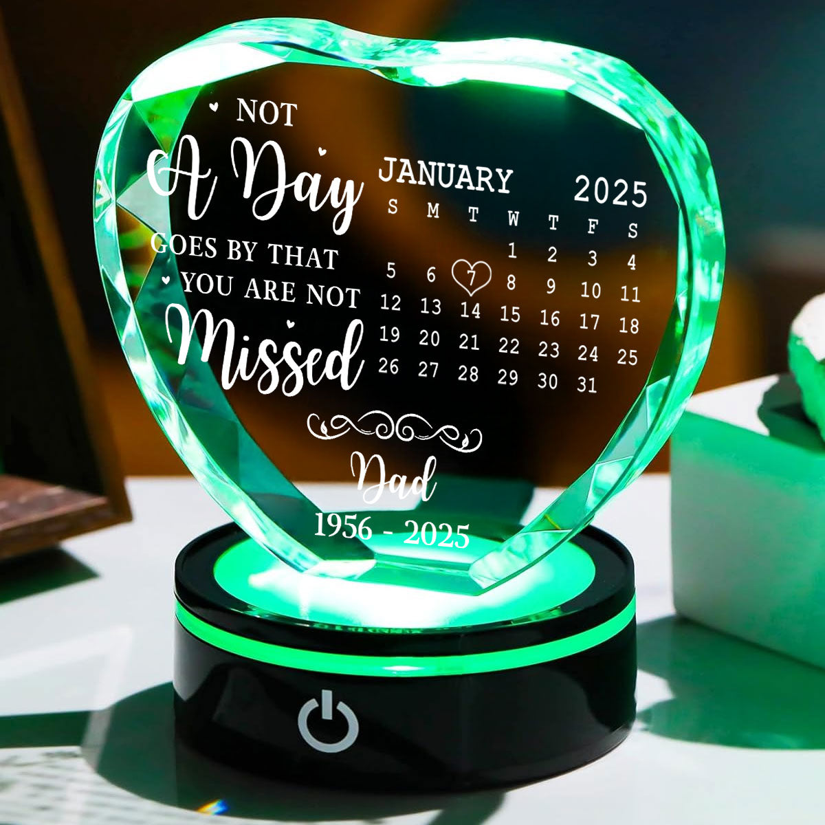 Miss You - Personalized Custom Crystal Led Light