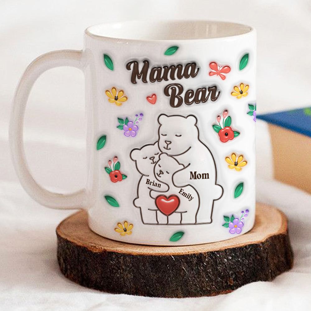 Mama Bear - Personalized Custom 3D Inflated Effect Mug