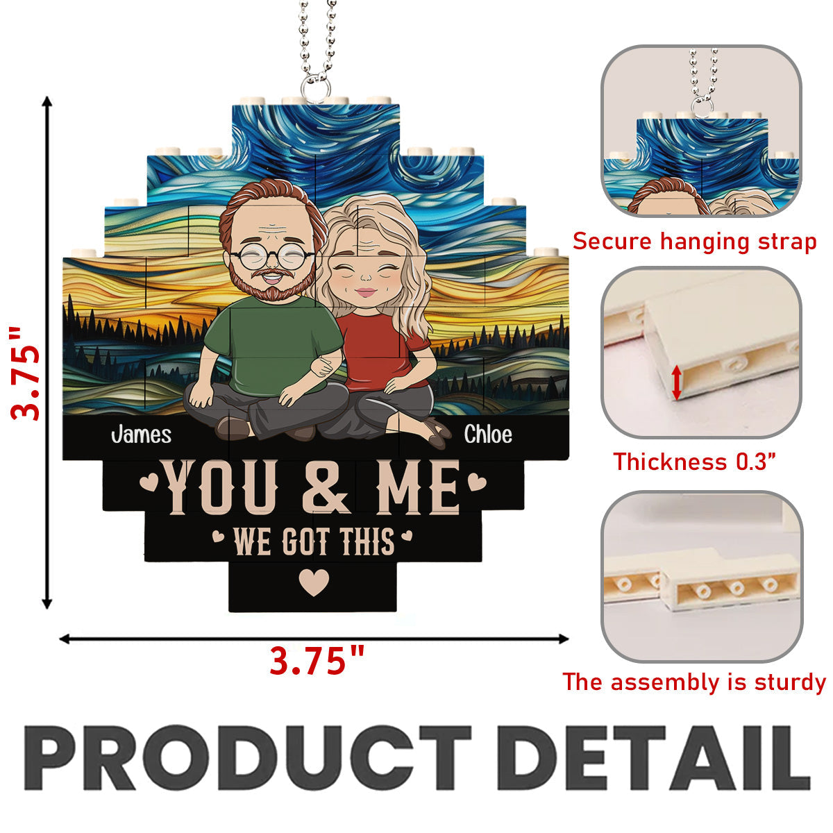 We Got This - Personalized Custom Puzzle Car Ornament