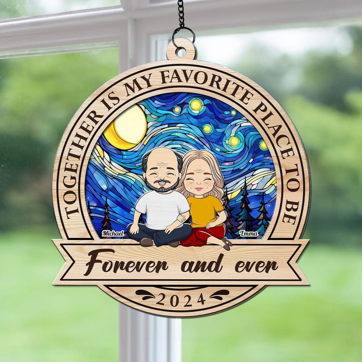 Forever And Ever - Personalized Custom Suncatcher