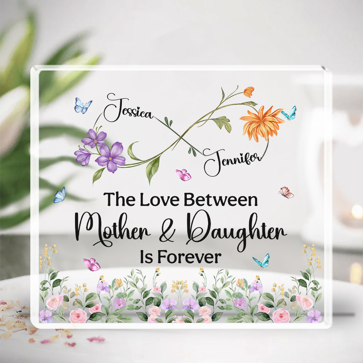 Mom Forever Be My Friend - Personalized Custom Acrylic Plaque