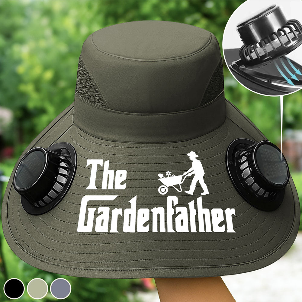 The Gardenfather - Personalized Custom Solar Fan Hat