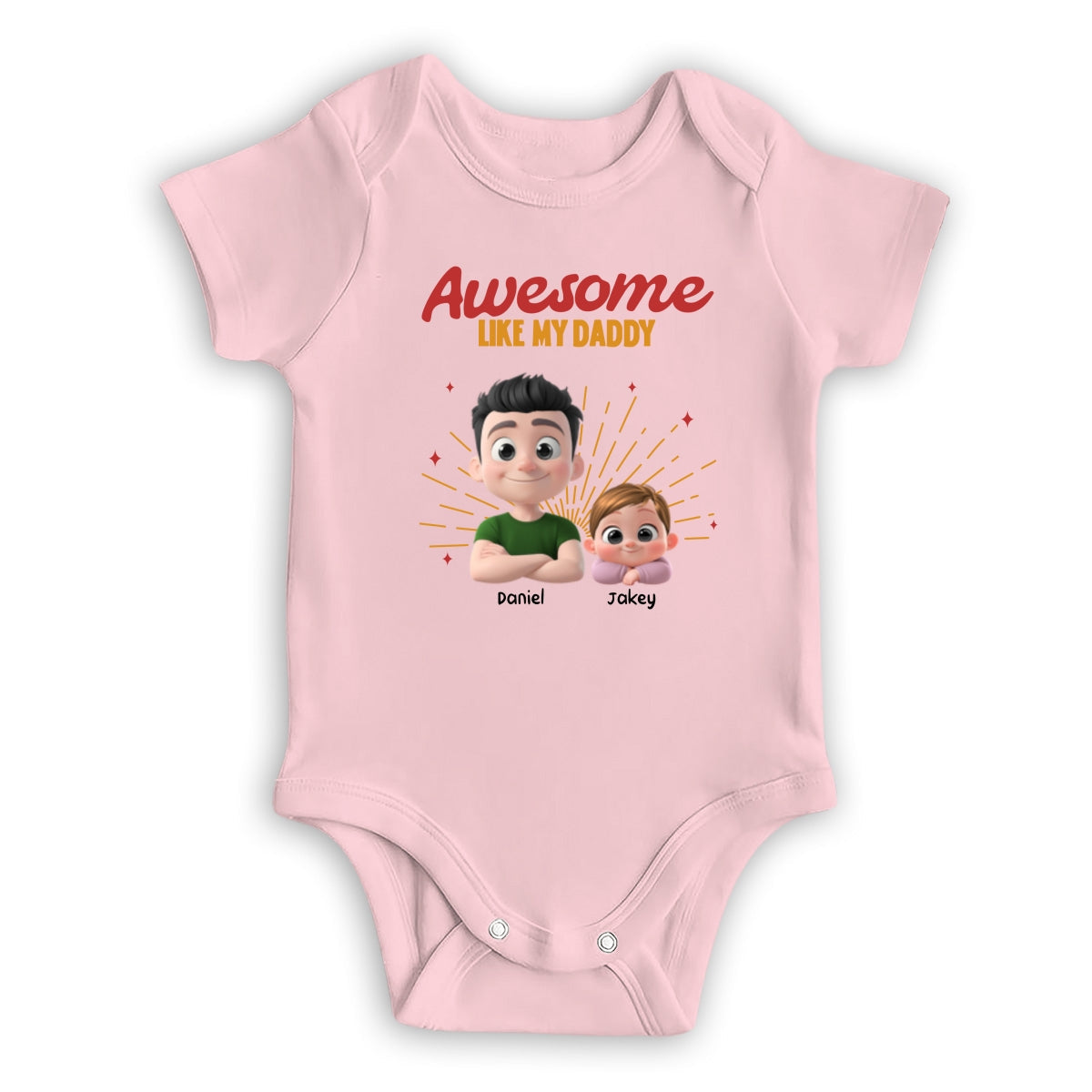 Awesome Baby Dad - Personalized Custom T-Shirt And Onesie