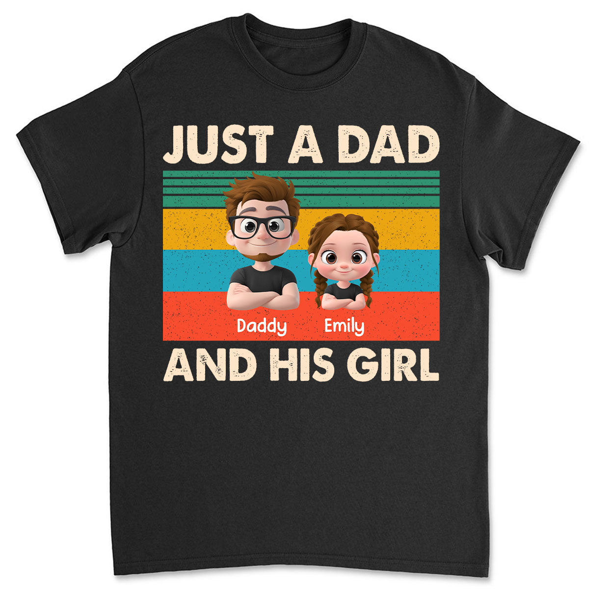 Just A Dad And His Kid - Personalized Custom Shirt