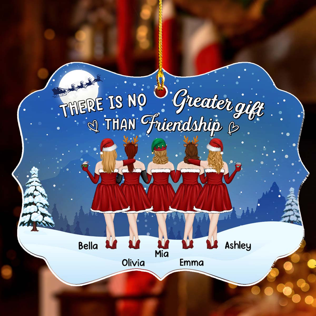 Beautiful Friendship - Personalized Custom Acrylic Ornament