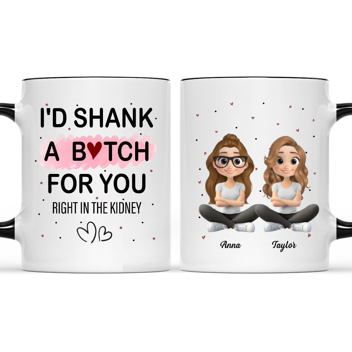 Best Besties - Personalized Custom Accent Mug