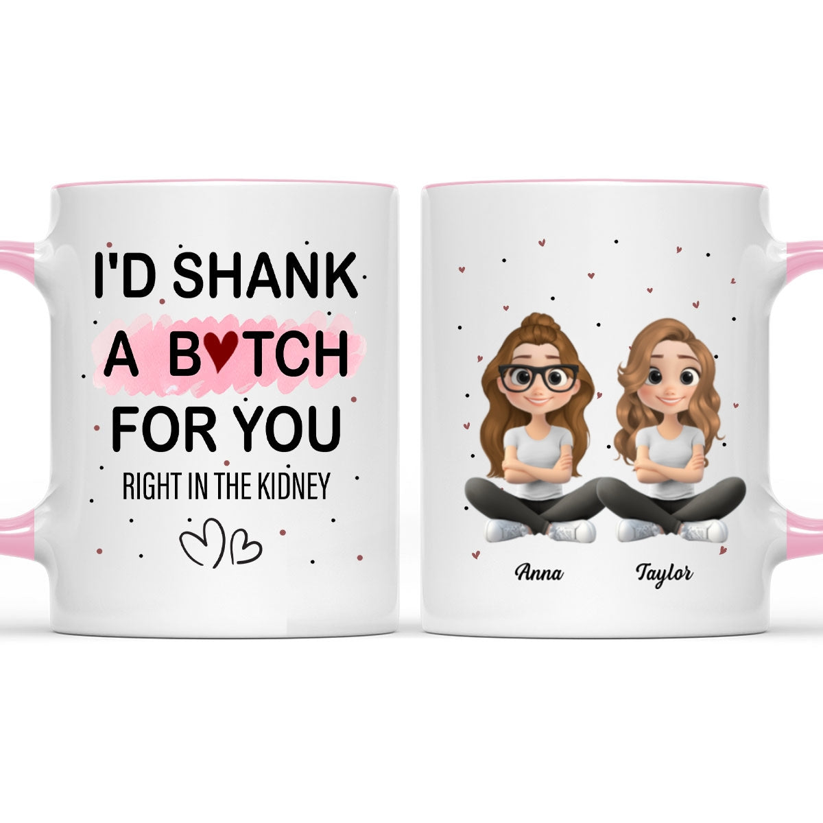 Best Besties - Personalized Custom Accent Mug