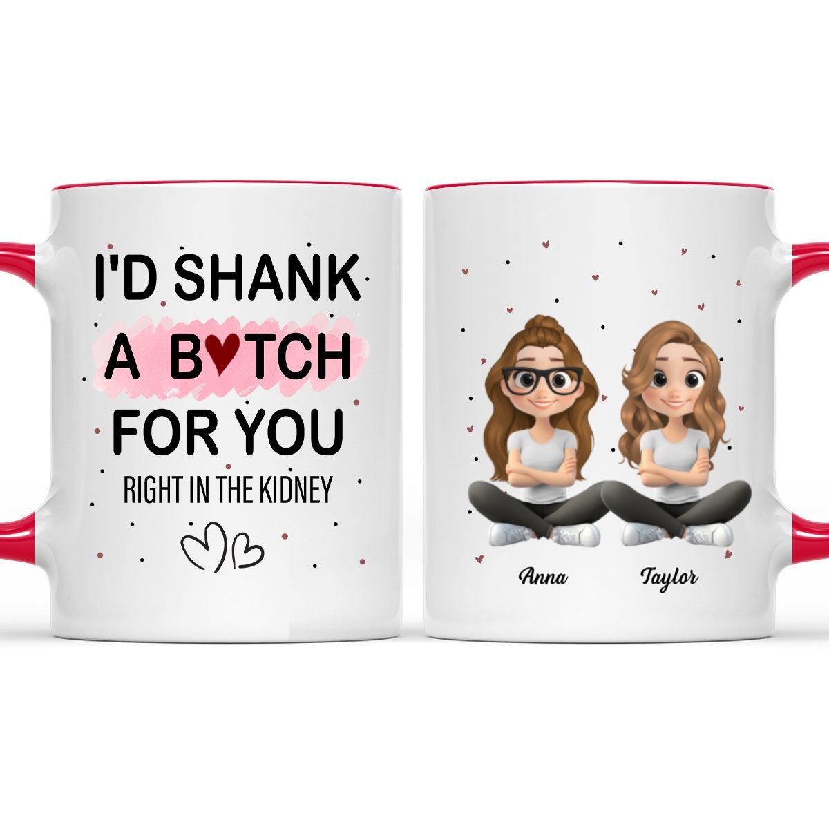 Best Besties - Personalized Custom Accent Mug