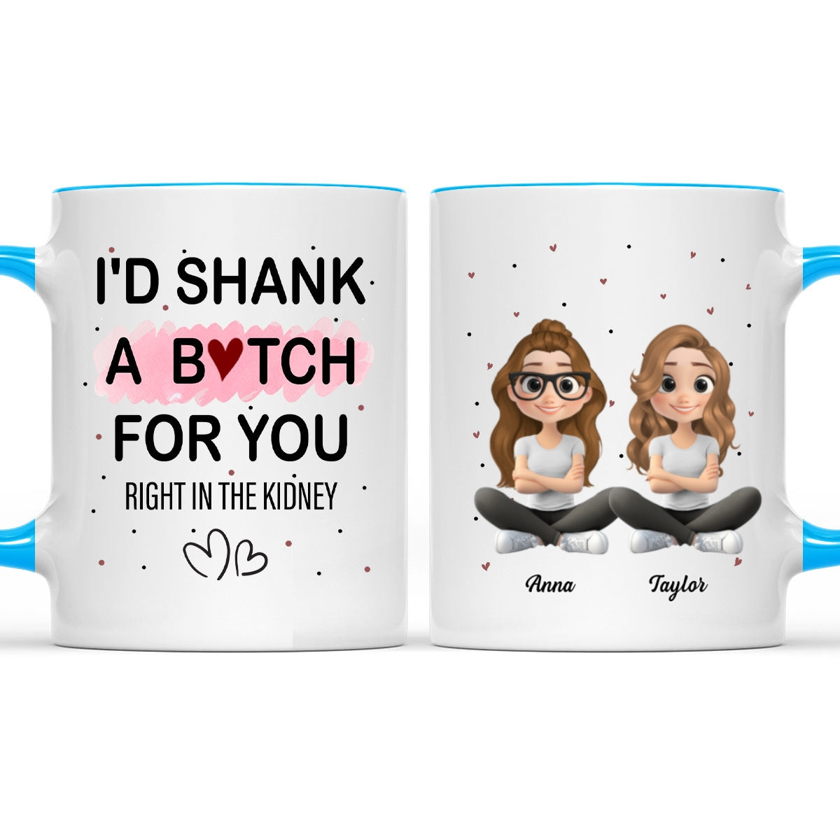Best Besties - Personalized Custom Accent Mug