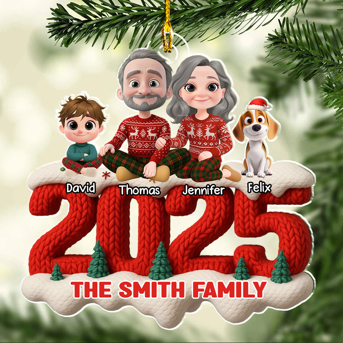 Holiday Gatherings - Personalized Custom Acrylic Ornament