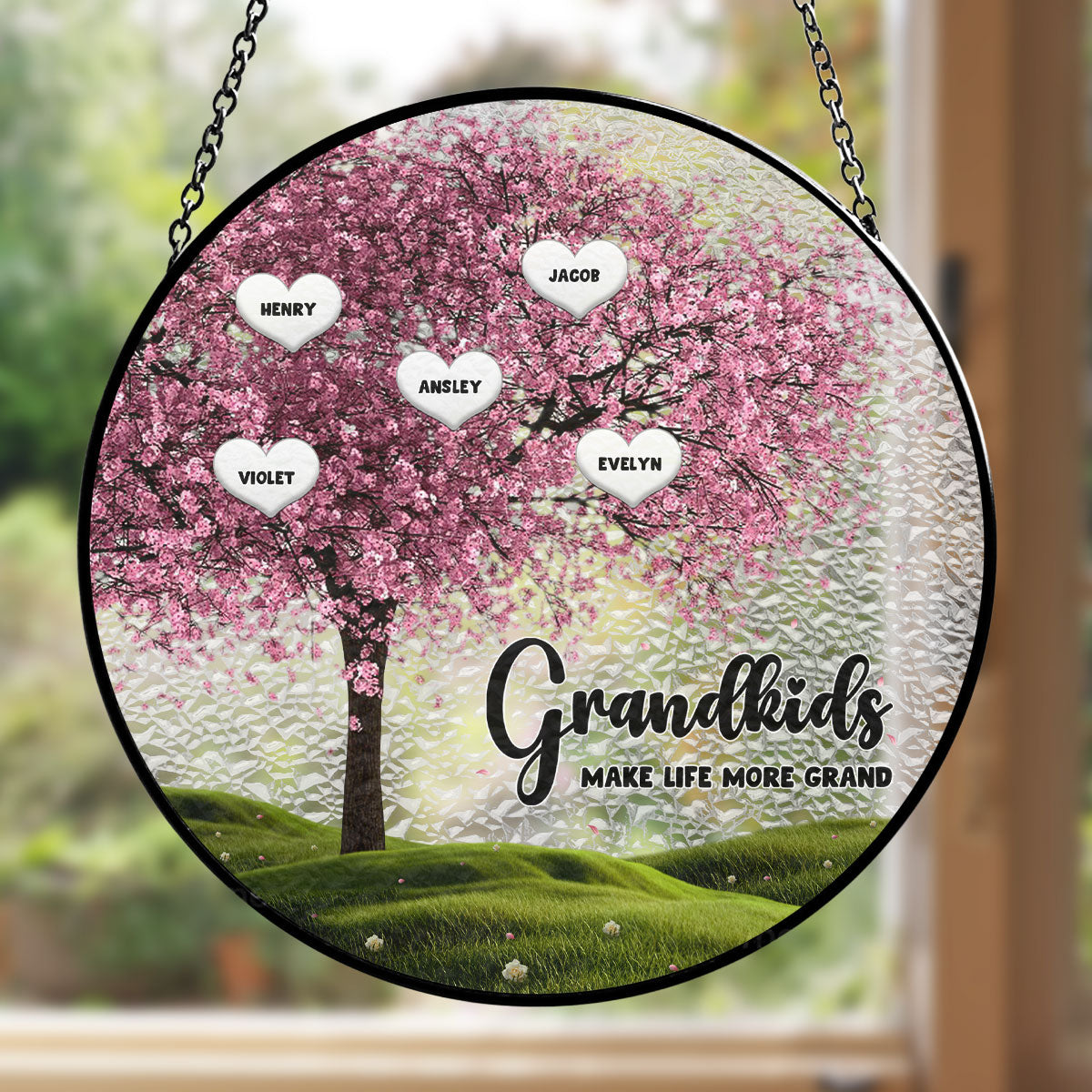 Grandma Life - Personalized Custom Window Hanging Suncatcher