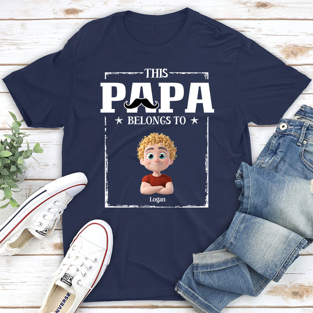 This Papa Belongs To - Personalized Custom Shirt
