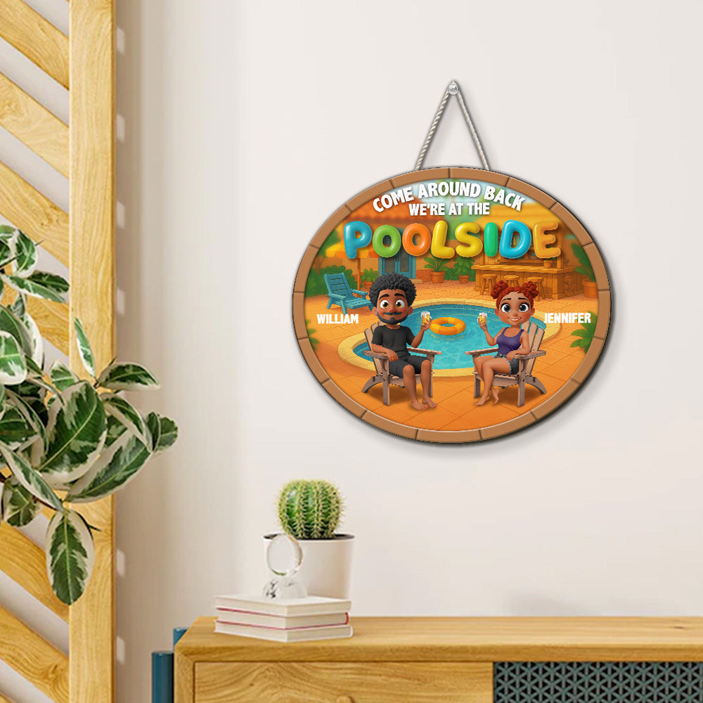 Welcome To Our Pool Paradise- Personalized Custom Wood Sign