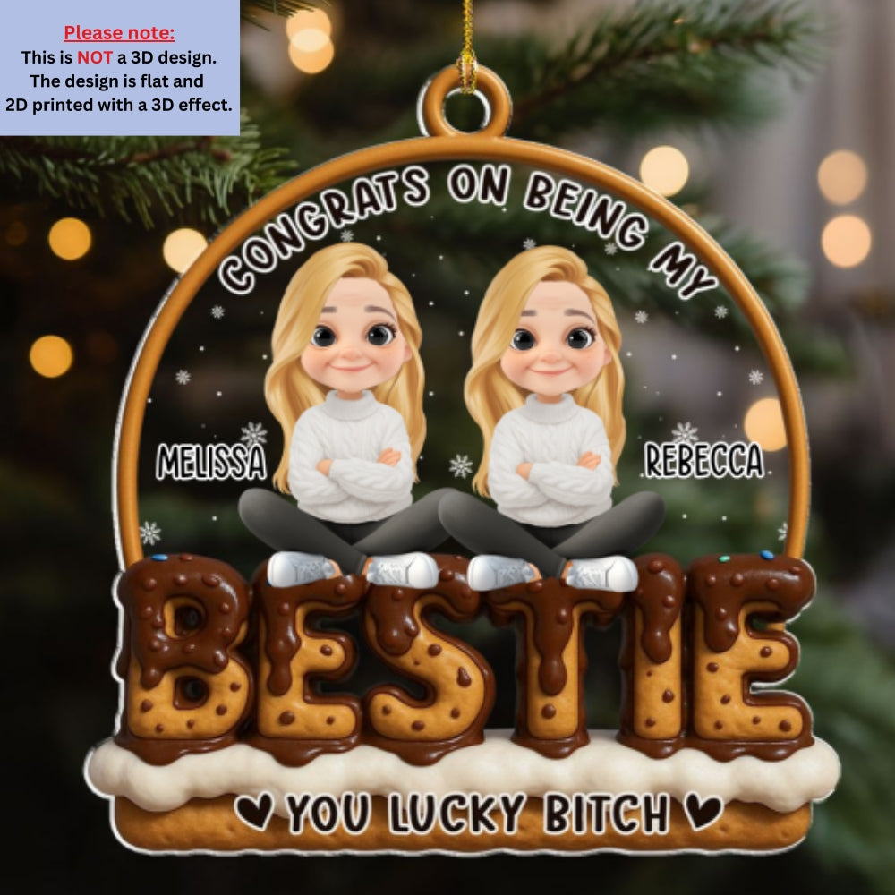 Bestie Beautiful Smore - Personalized Custom Acrylic Ornament