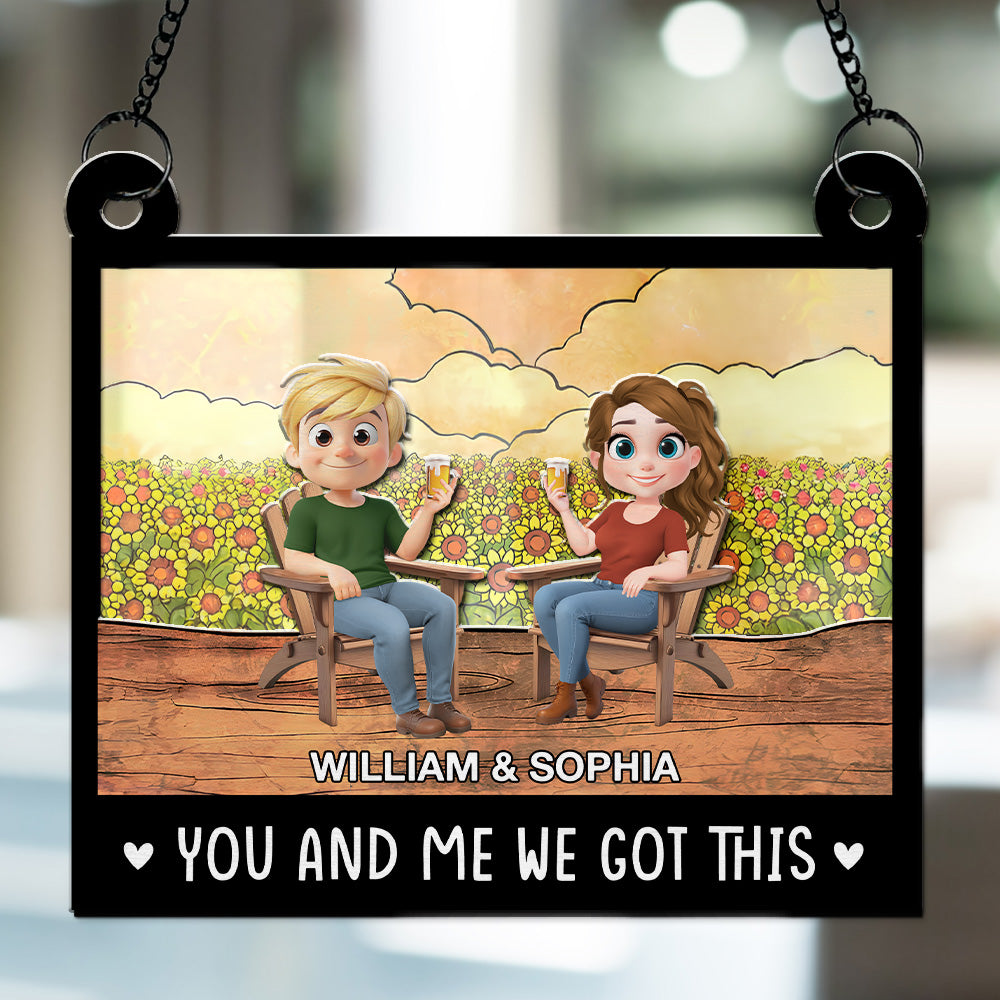 All I Need Is You And Our Dogs - Personalized Custom Suncatcher
