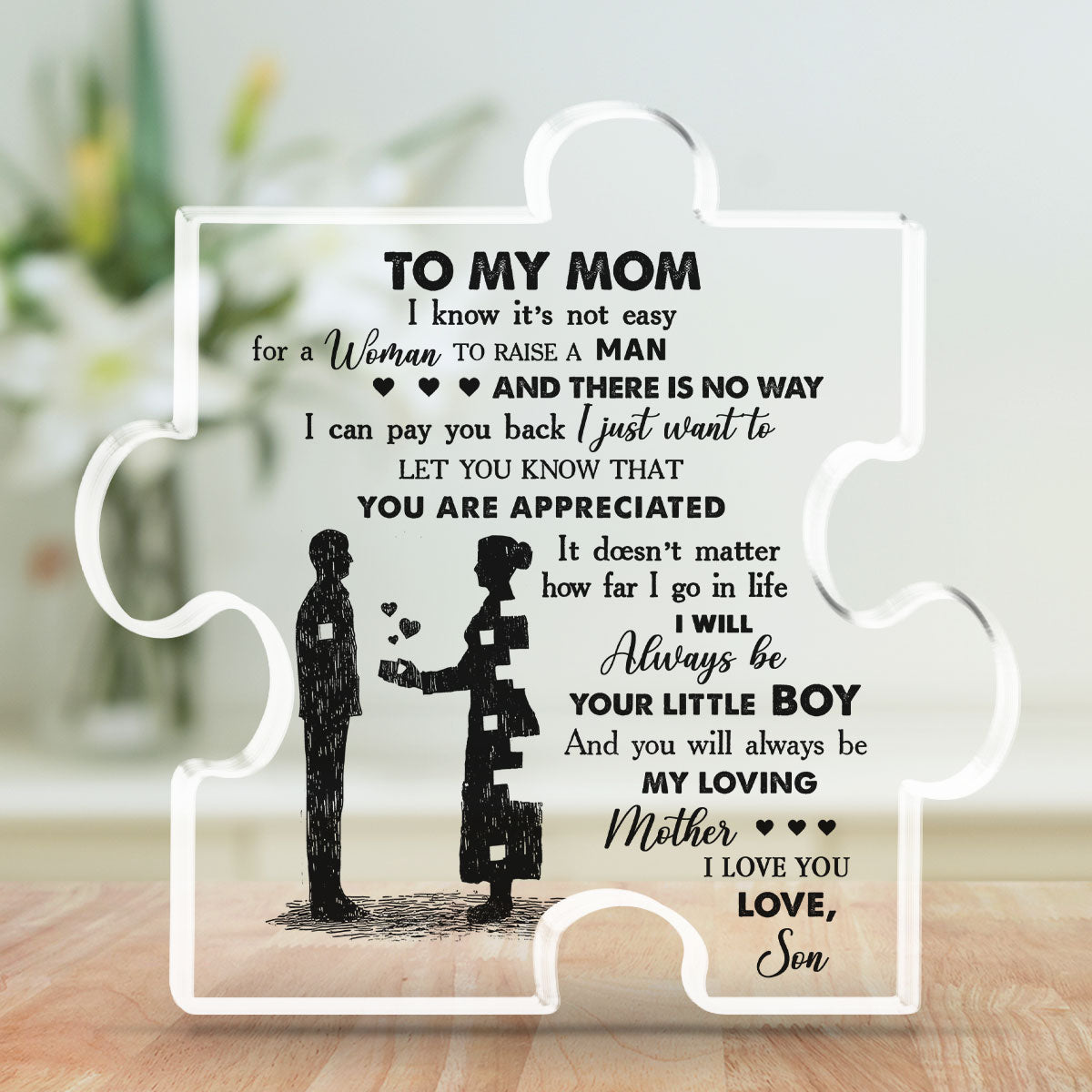 Son To Mom - Personalized Custom Acrylic Plaque