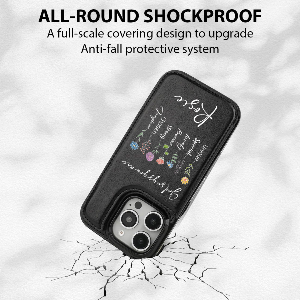 God Says You Are - Personalized Custom Leather Phone Case