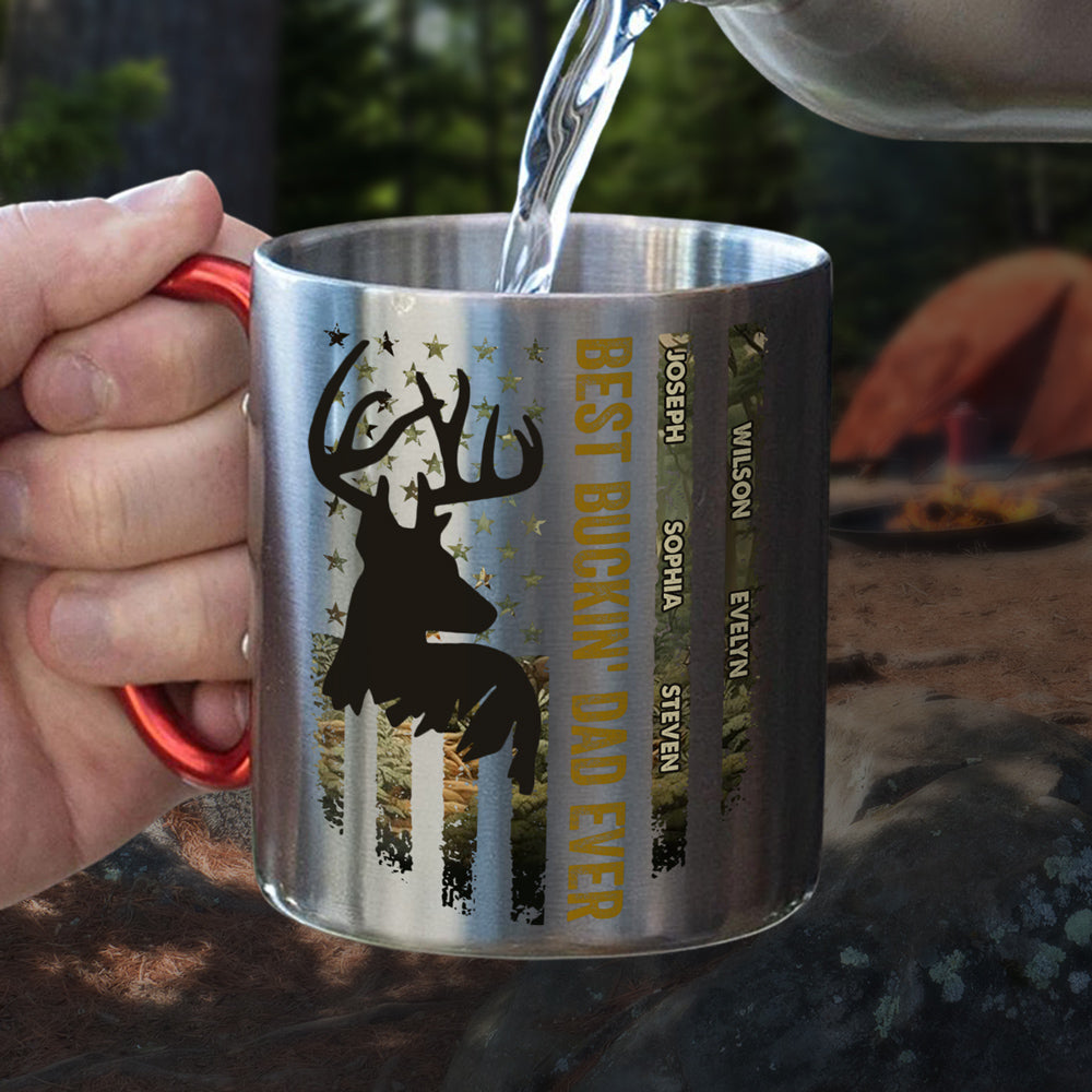 Best Buckin' Dad Ever - Personalized Custom Carabiner Mug