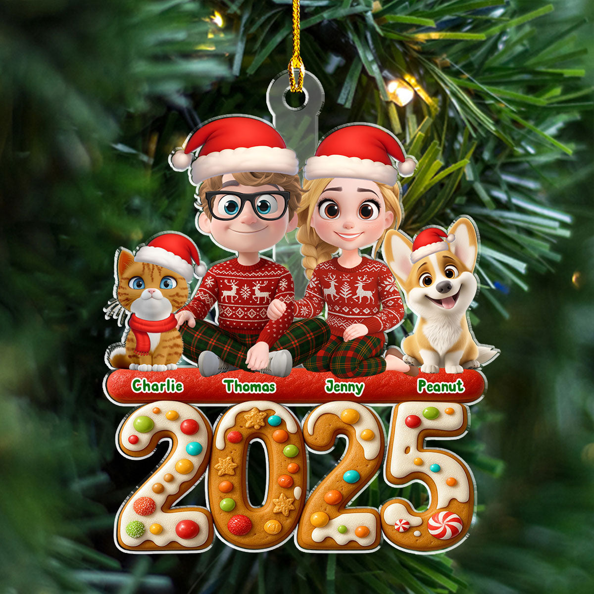 We And Our Pet Version 3 - Personalized Custom Acrylic Ornament