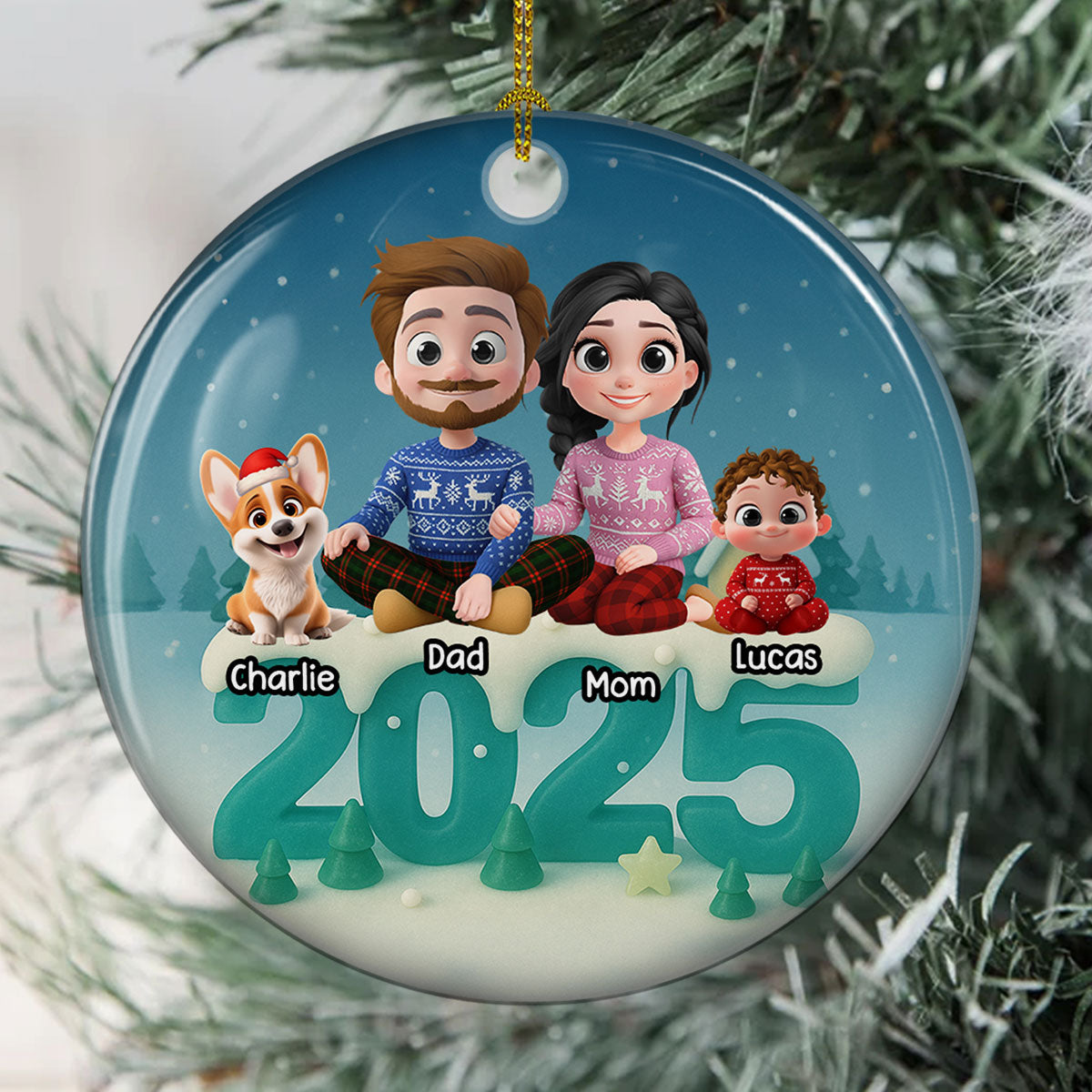 See Through You - Personalized Custom 3D Effect Ceramic Ornament
