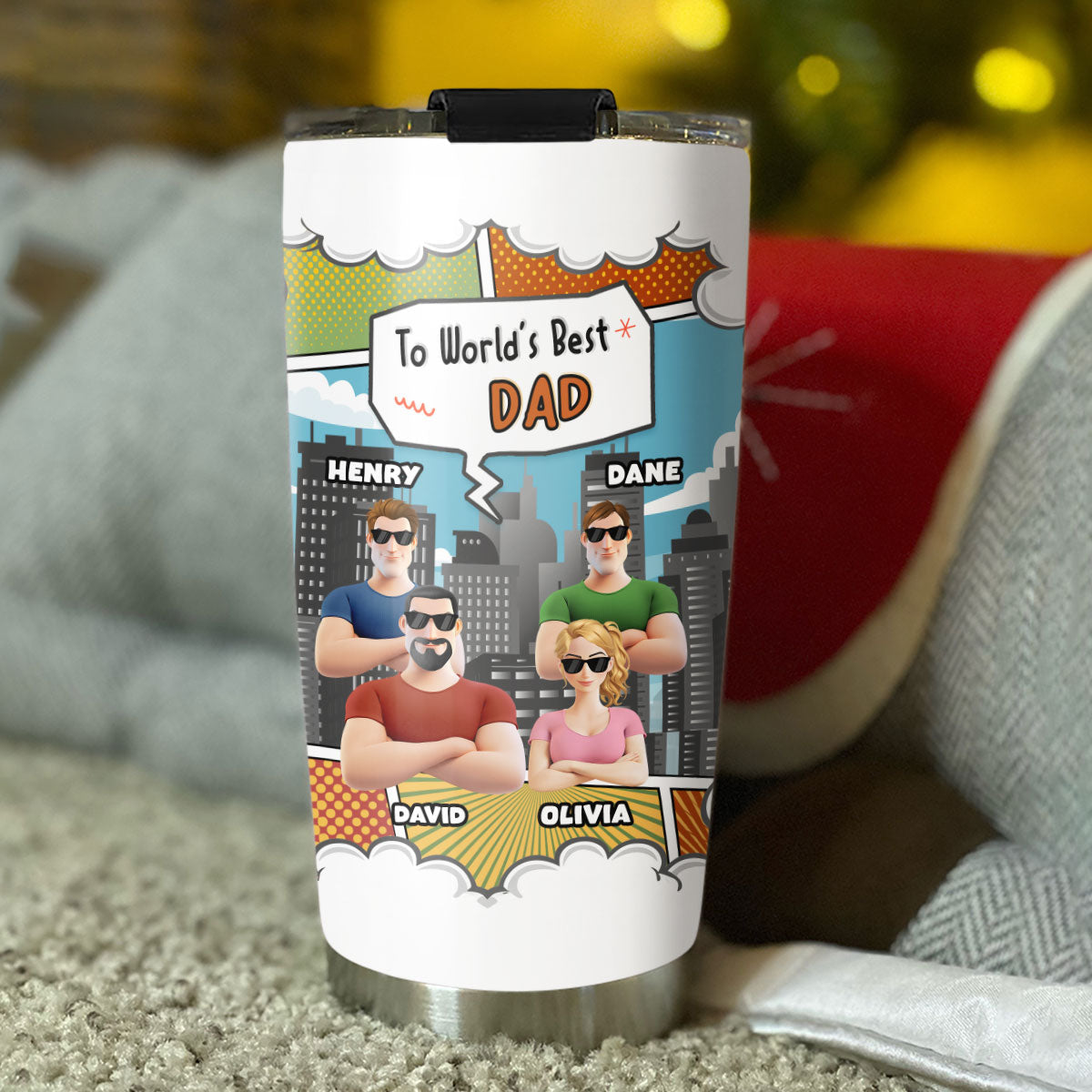 To Worlds Best Daddy - Personalized Custom Tumbler