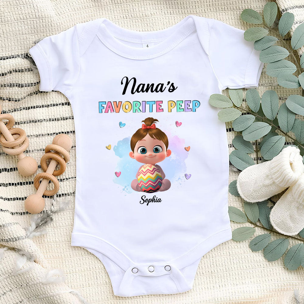 Grandma Favorite Peep - Personalized Custom Baby Onesie