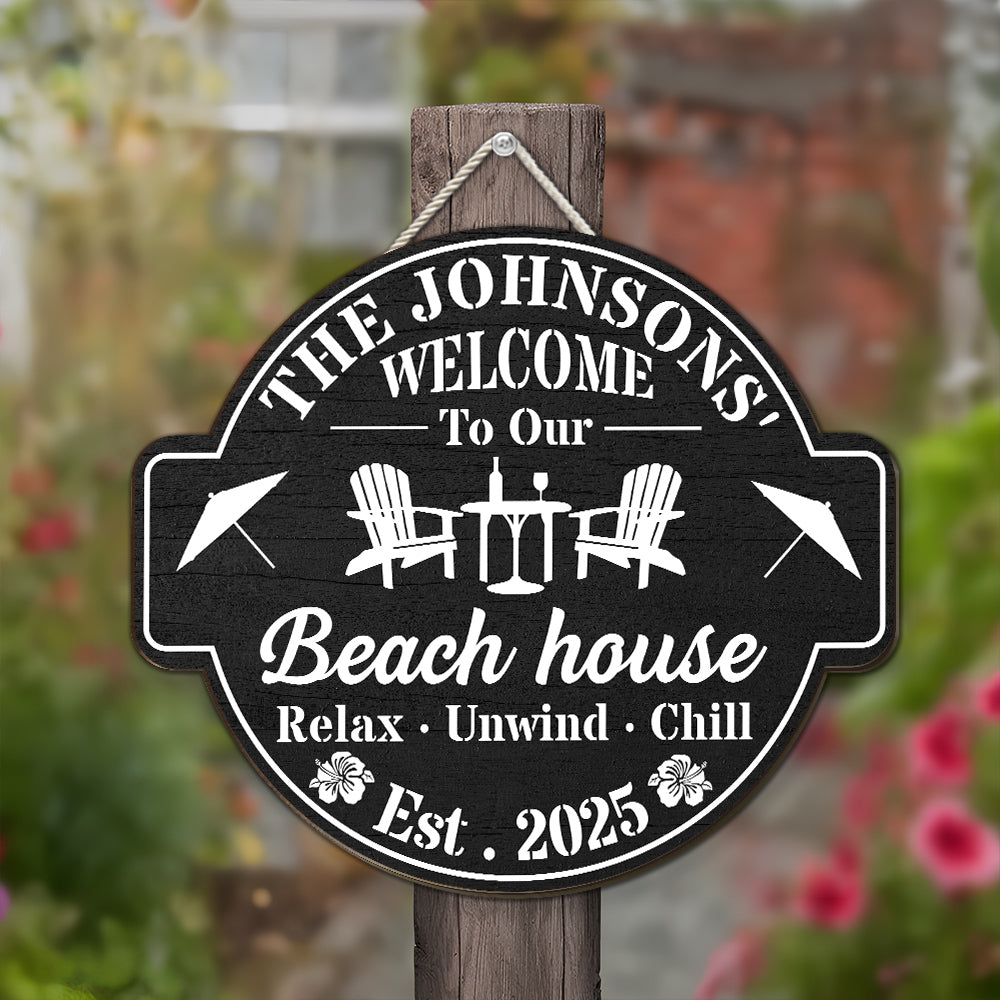 Welcome To Our Home - Personalized Custom Wood Sign
