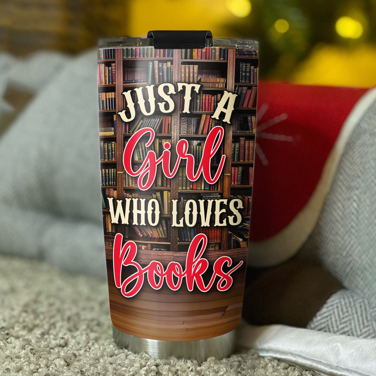 Just A Girl Who Loves Books - Personalized Custom Tumbler