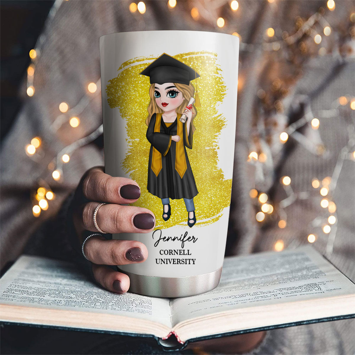 To My Daughter Son Graduation - Personalized Custom Tumbler