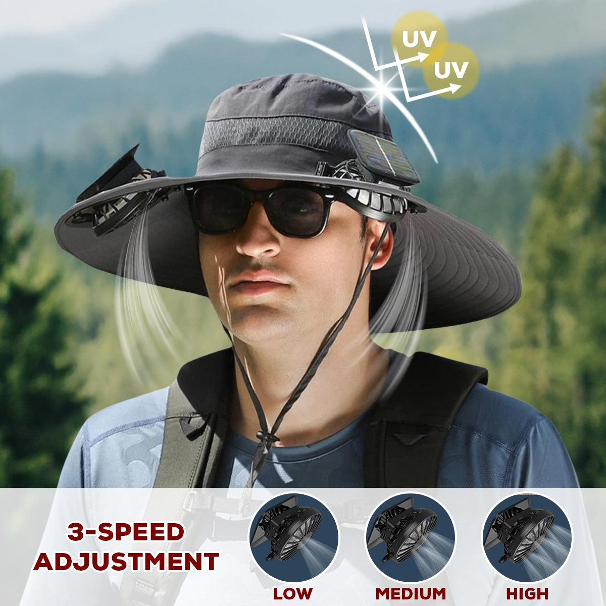 Truly A Queen Of Campers - Personalized Custom Solar Fan Hat