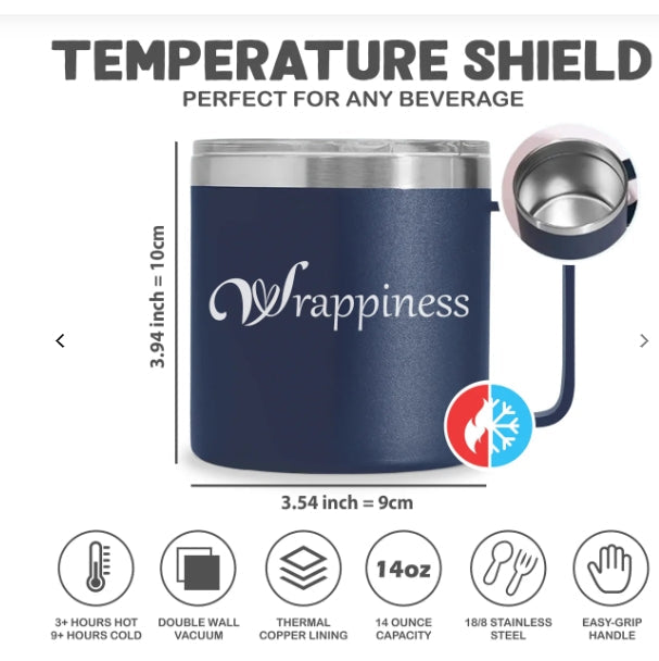 Memories At Campsite - Personalized Custom 14oz Stainless Steel Tumbler With Handle