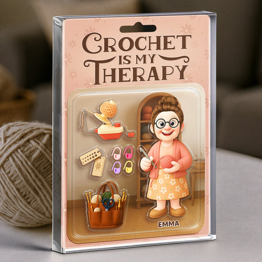 Crocheting Grandma - Personalized Custom Acrylic Plaque