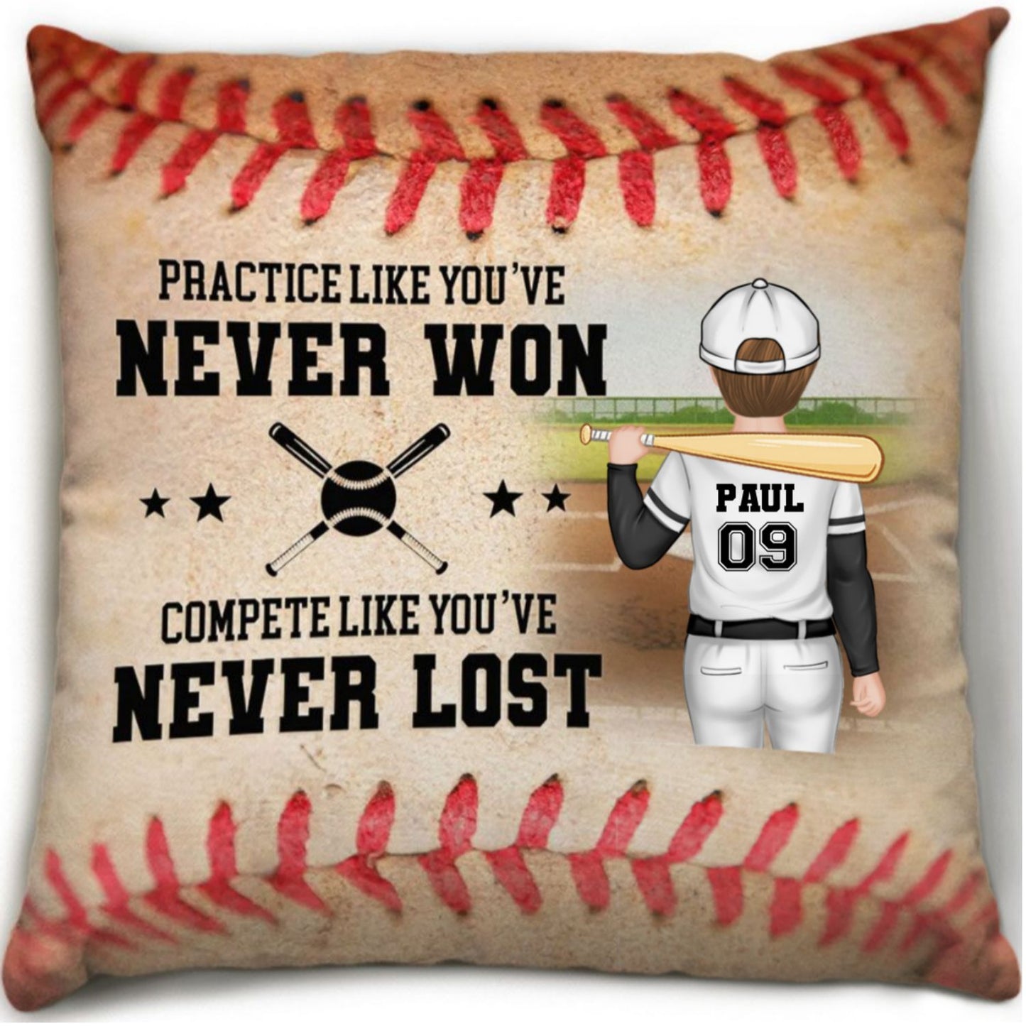 Practice Like You Have Never Won - Personalized Custom Throw Pillow