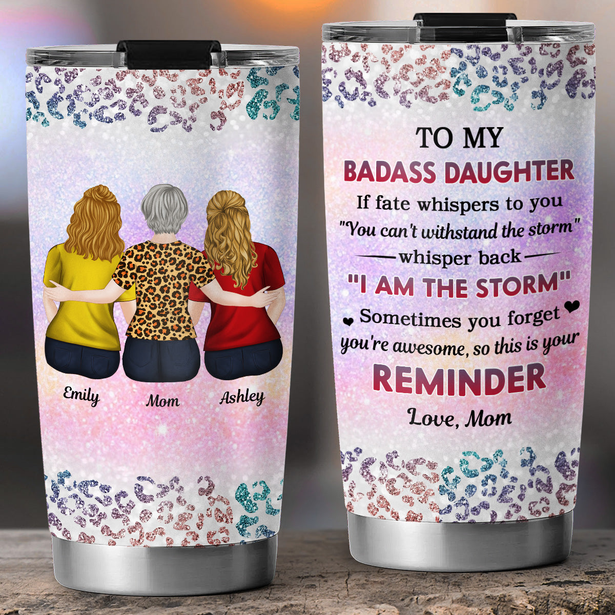 To My Badass Daughter - Personalized Custom Tumbler