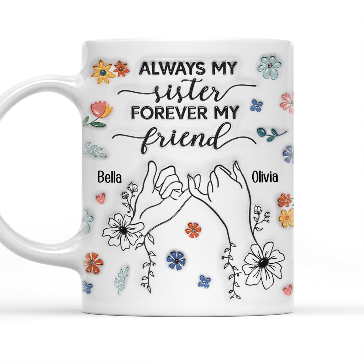 Forever My Friend Sister - Personalized Custom 3D Inflated Effect Coffee Mug