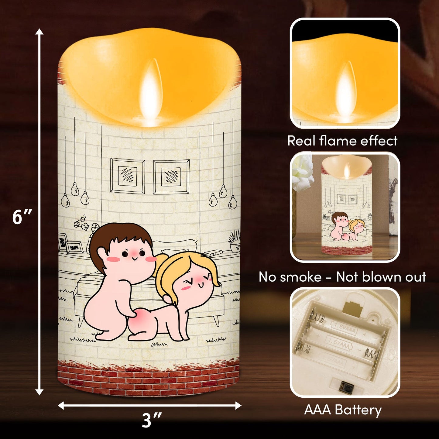 Thank You My Love - Personalized Custom LED Candle