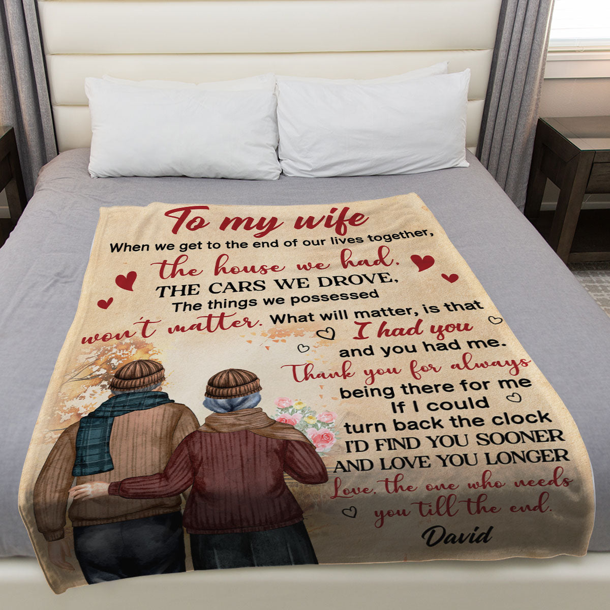 This Blanket Is For My Wife - Personalized Custom Fleece Blanket