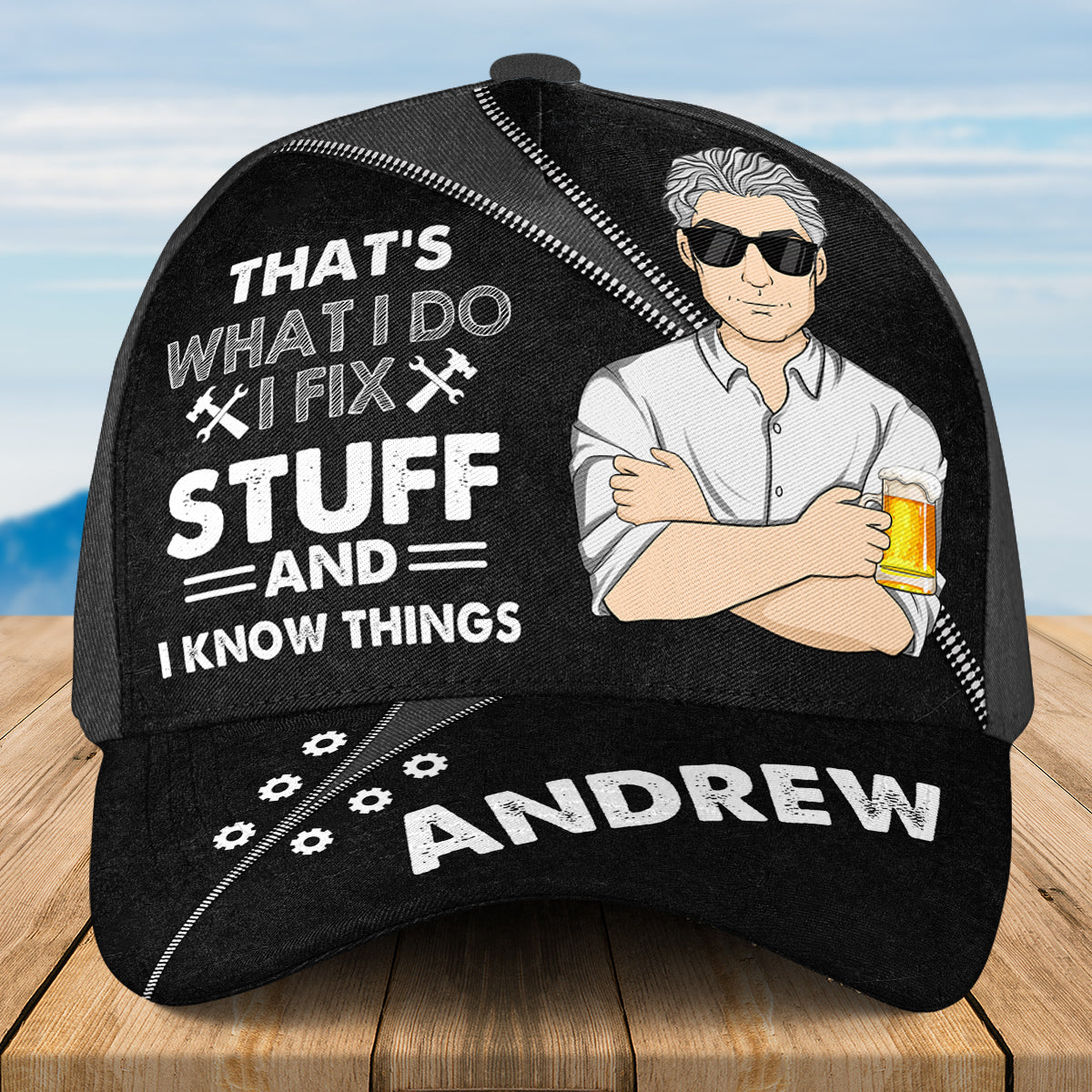 Dad Fix Stuff -  Personalized Custom Classic Cap