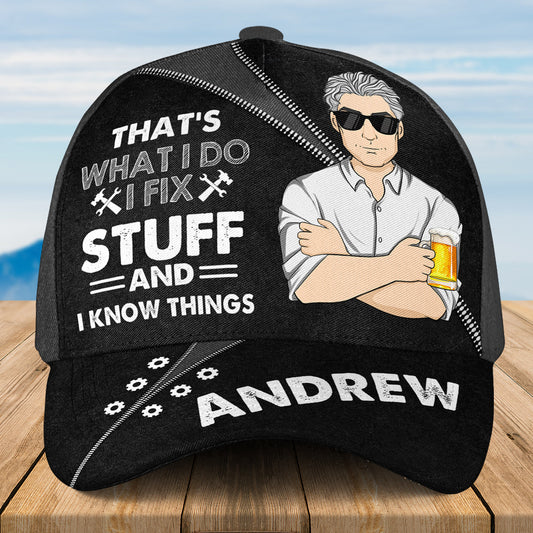 Dad Fix Stuff -  Personalized Custom Classic Cap