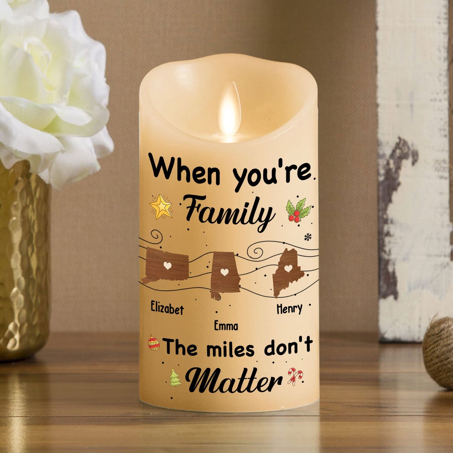 Family Forever - Personalized Custom LED Candle