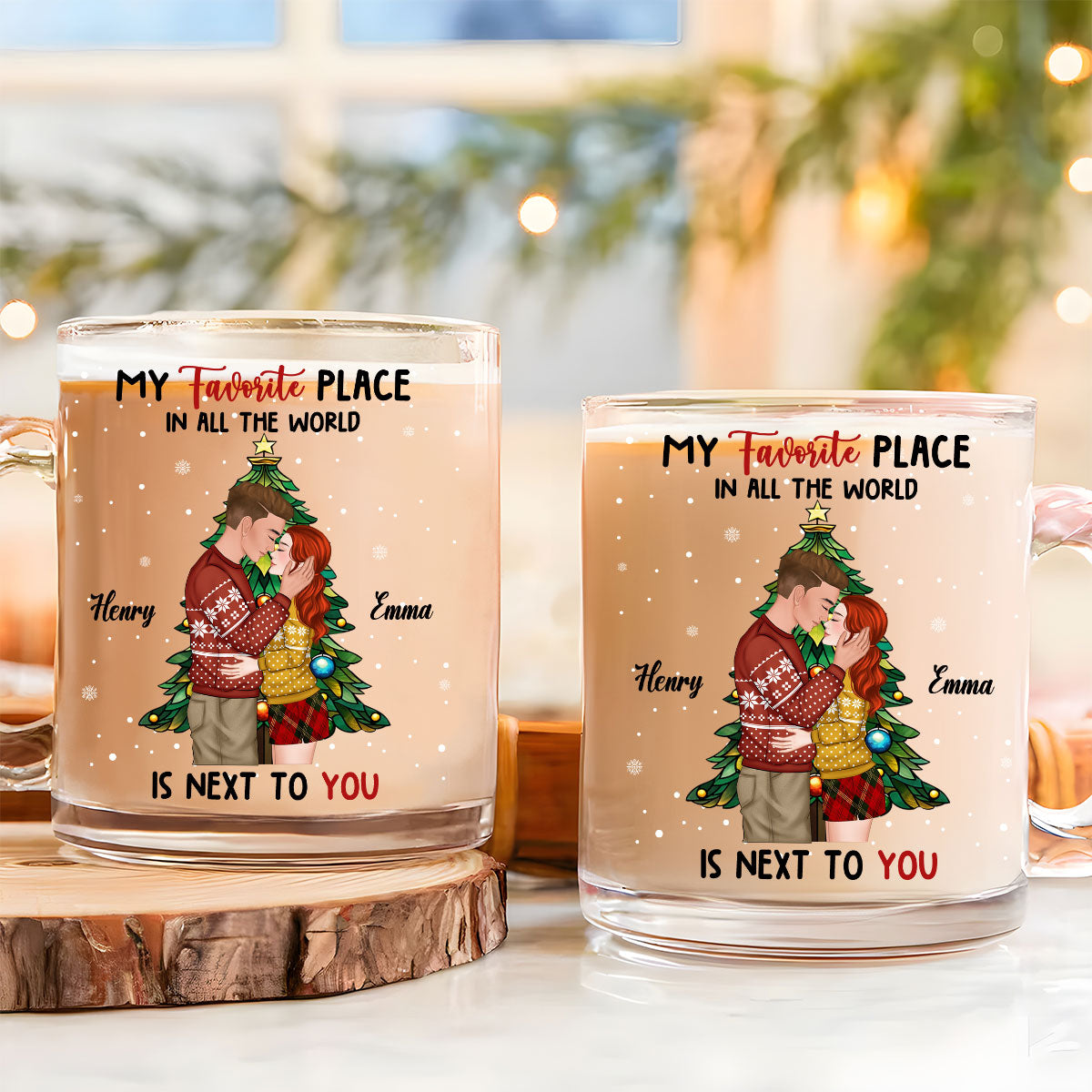 You Are My Favorite Place - Personalized Custom Glass Mug