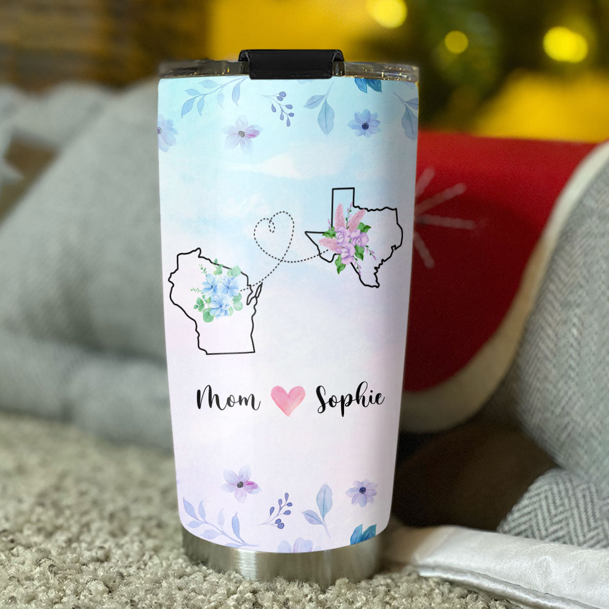 Never Apart Mom And Daughter - Personalized Custom Tumbler